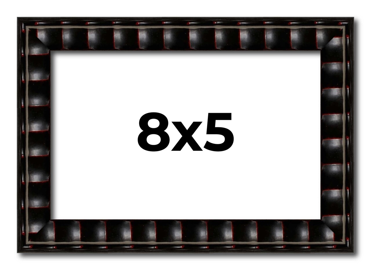 8x5 Bamboo Picture Frame with UV-Resistant Acrylic & Acid Free Backing, Available in 4 Finishes - Brown, Black, Gold, and Natural